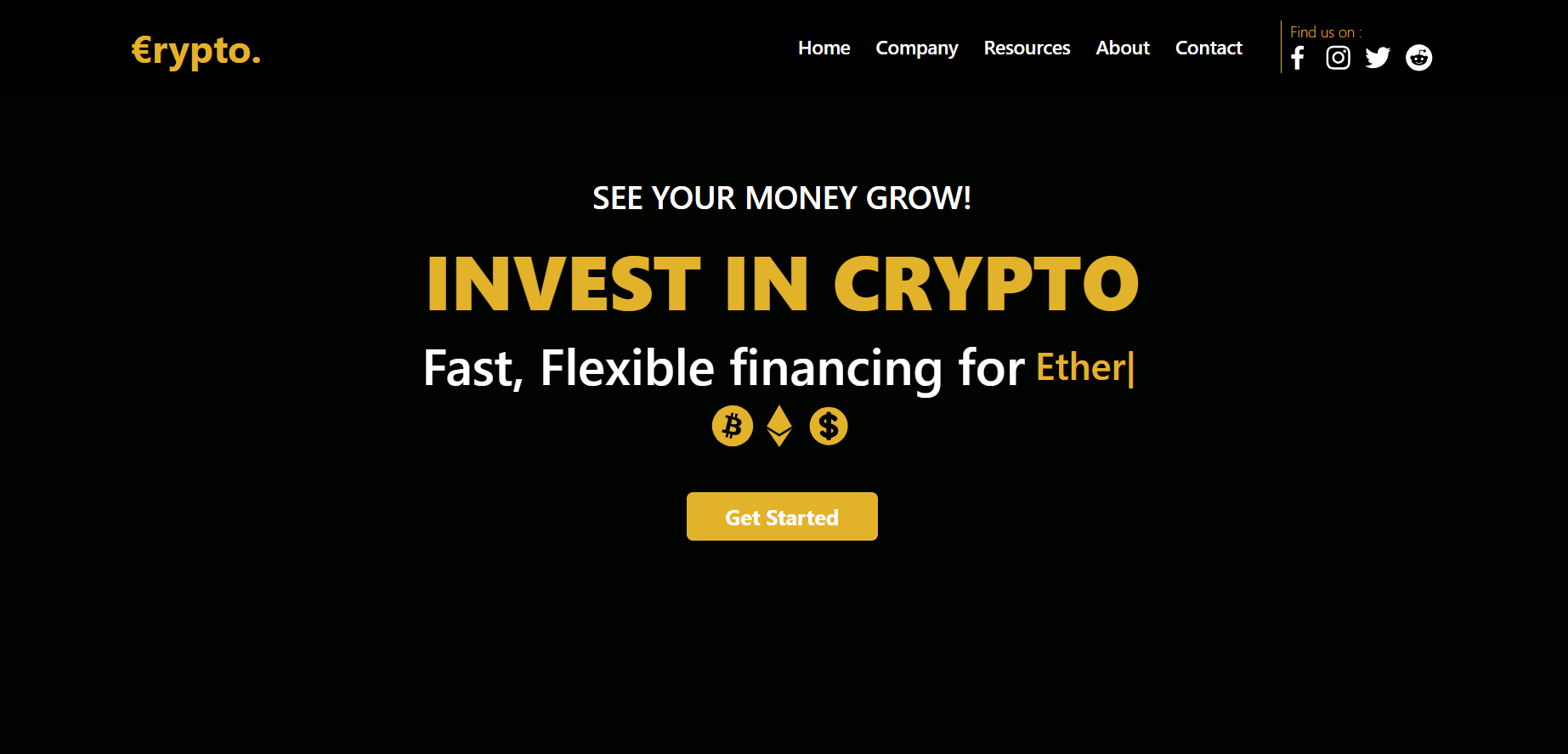 €rypto project screenshot